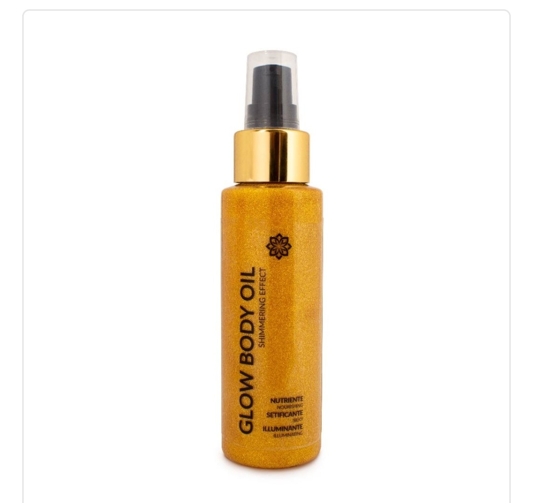 GLOW ULJE ZA TIJELO - HRANJUJUĆE, SVILENASTO I ILUMINIRAJUĆE ULJE, SVJETLUČUĆI UČINAK - 100 ML- 44,90 EURA 