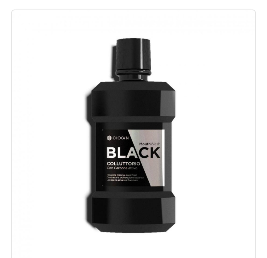 CRNA VODICA ZA ISPIRANJE USTA S AKTIVNIM UGLJENOM – 250 ML - 18,50 EURA 